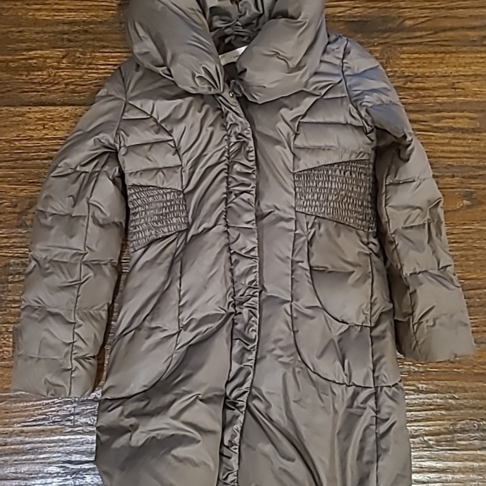 T Tahari Brown Down Coat Size M